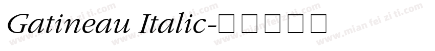 Gatineau Italic字体转换